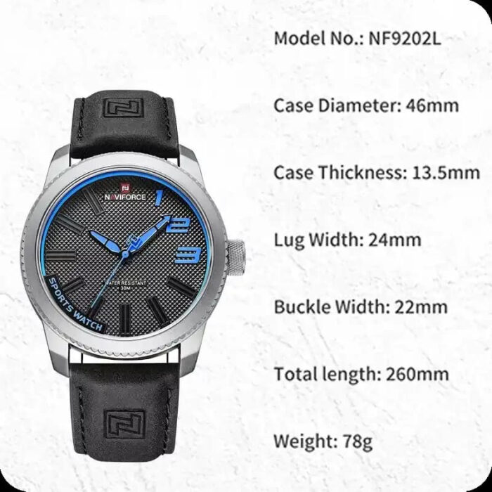 ساعت مچی نیوی فورس مدل nf-9202